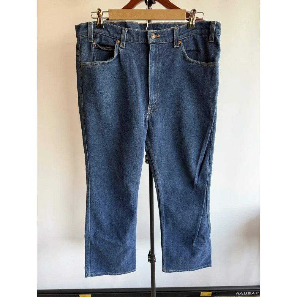 VTG 80s Levis 517 Orange Tab Jeans Mens Tag 38x31 Bootcut USA